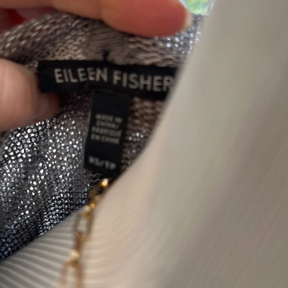 Eileen Fisher Organic Linen Open Hoody, Size XS, Like New - Picture 6 of 8